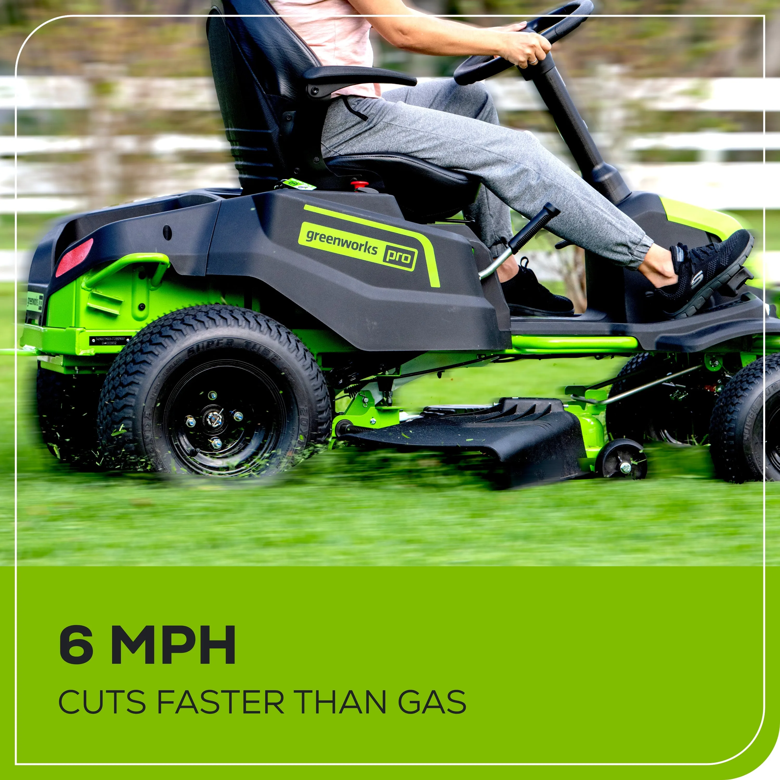 60V 42" Cordless Battery CrossoverT Riding Lawn Mower   Bagger w/ Six (6) 8.0Ah Batteries and Three (3) Dual Port Turbo Chargers