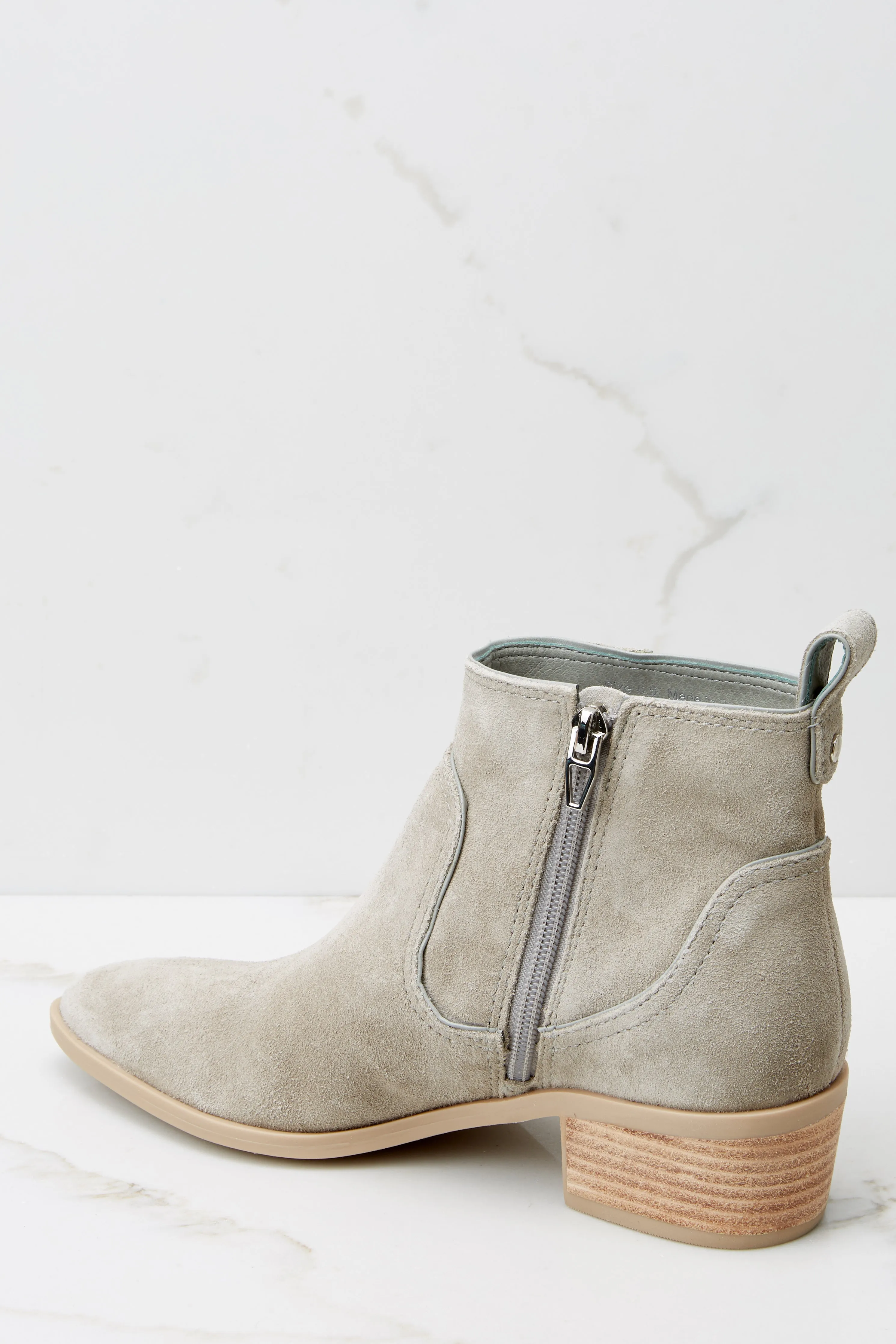 Able Concrete Grey Suede Booties