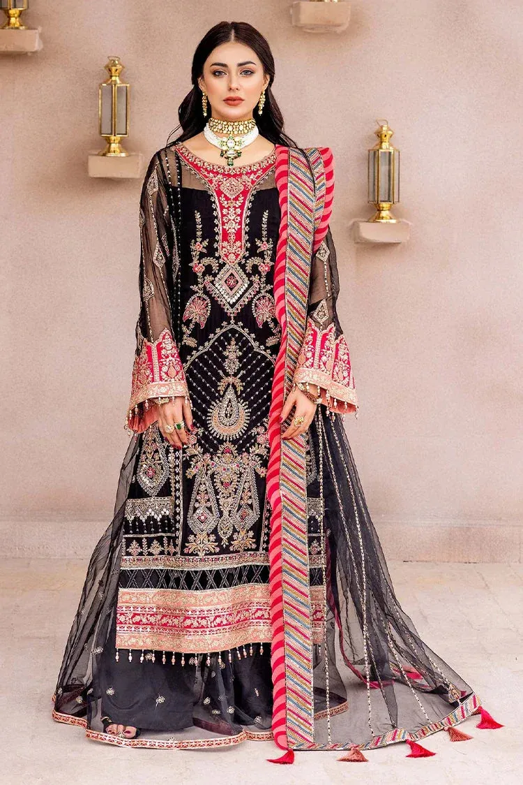 Luxury Embroidered Chiffon Dress - Adans Libas Gul-e-Ishtiaq Collection - Jahan Ara