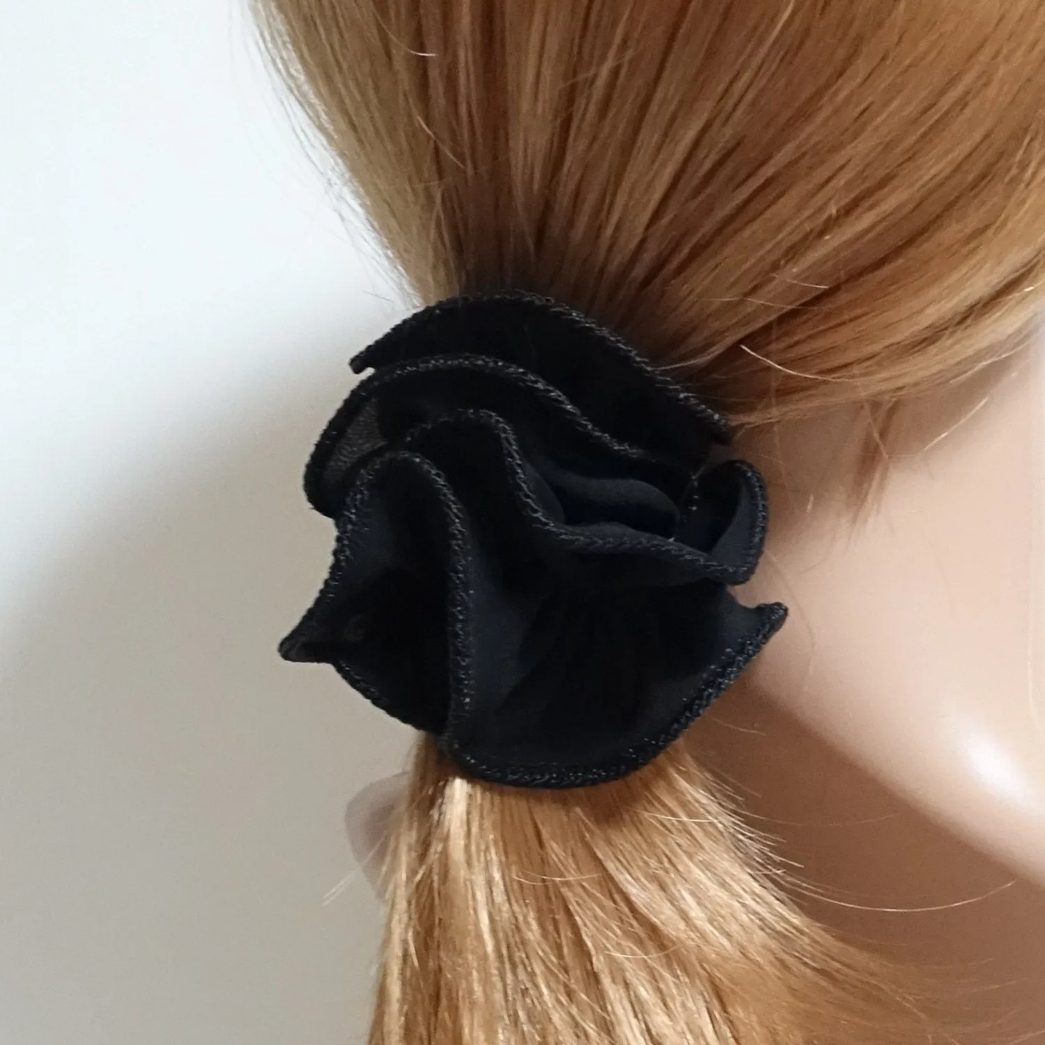 Chiffon Scrunchie Thread Trim Hair scrunchy Women Hair Tie Accessory scrunchies