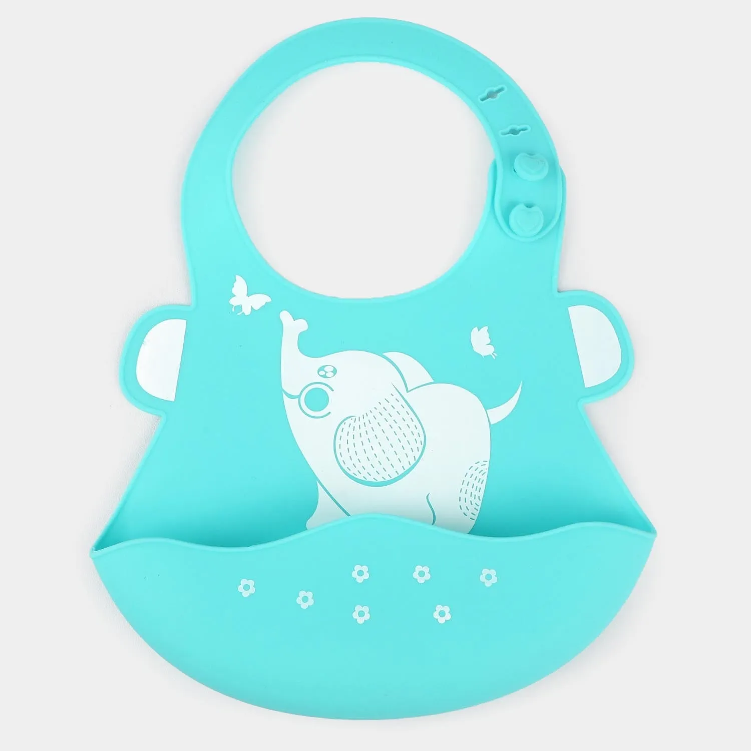 Cuddles Baby Easy Adjustable Silicone Bib-C.Green