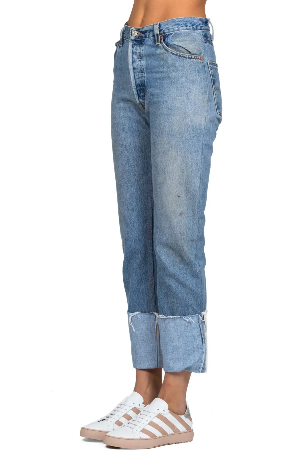 Cuffed Cropped Jeans