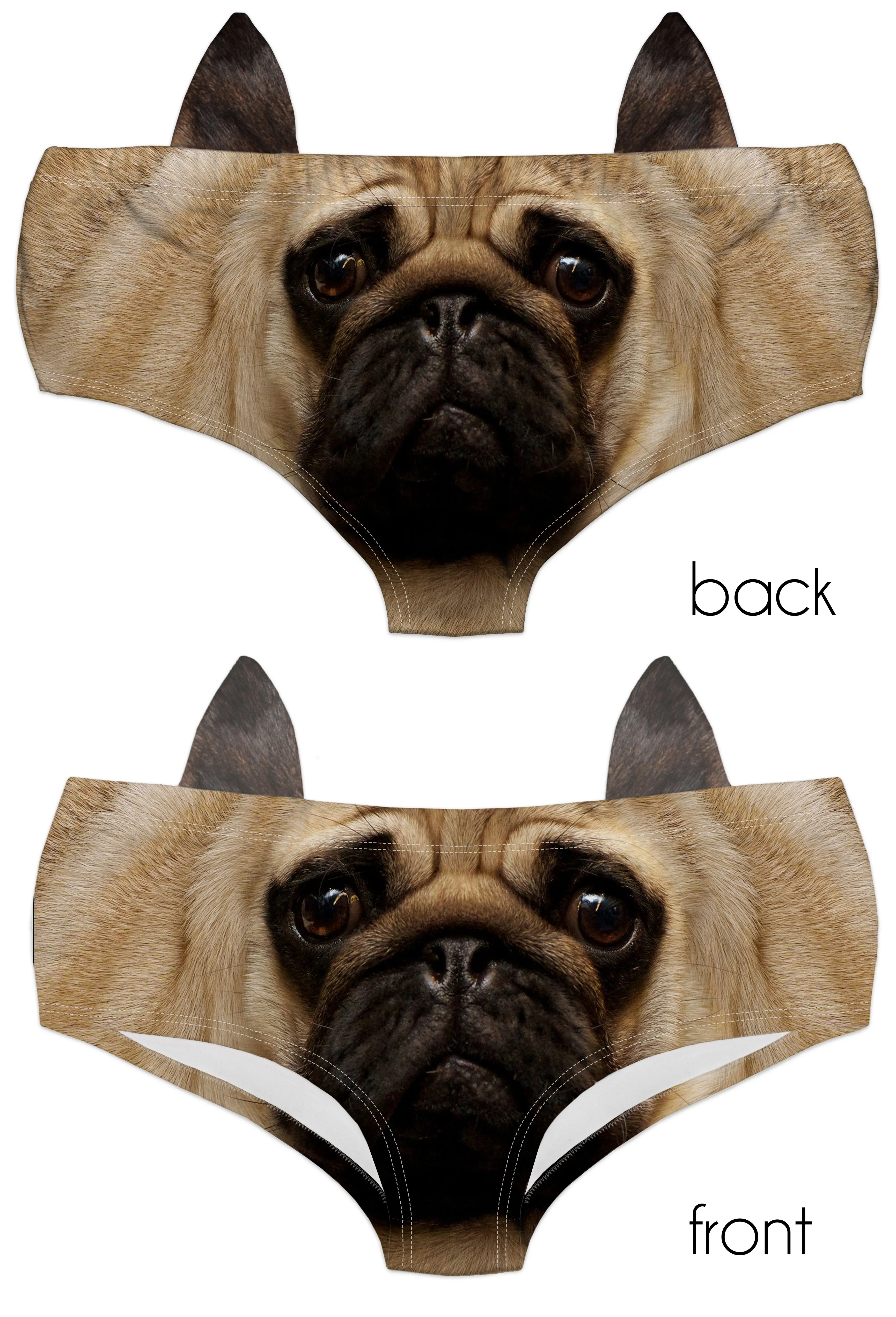 Ear Pantie - Pug (6-10 UK Size)