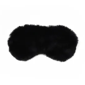 Faux Fur Eye Mask - Black