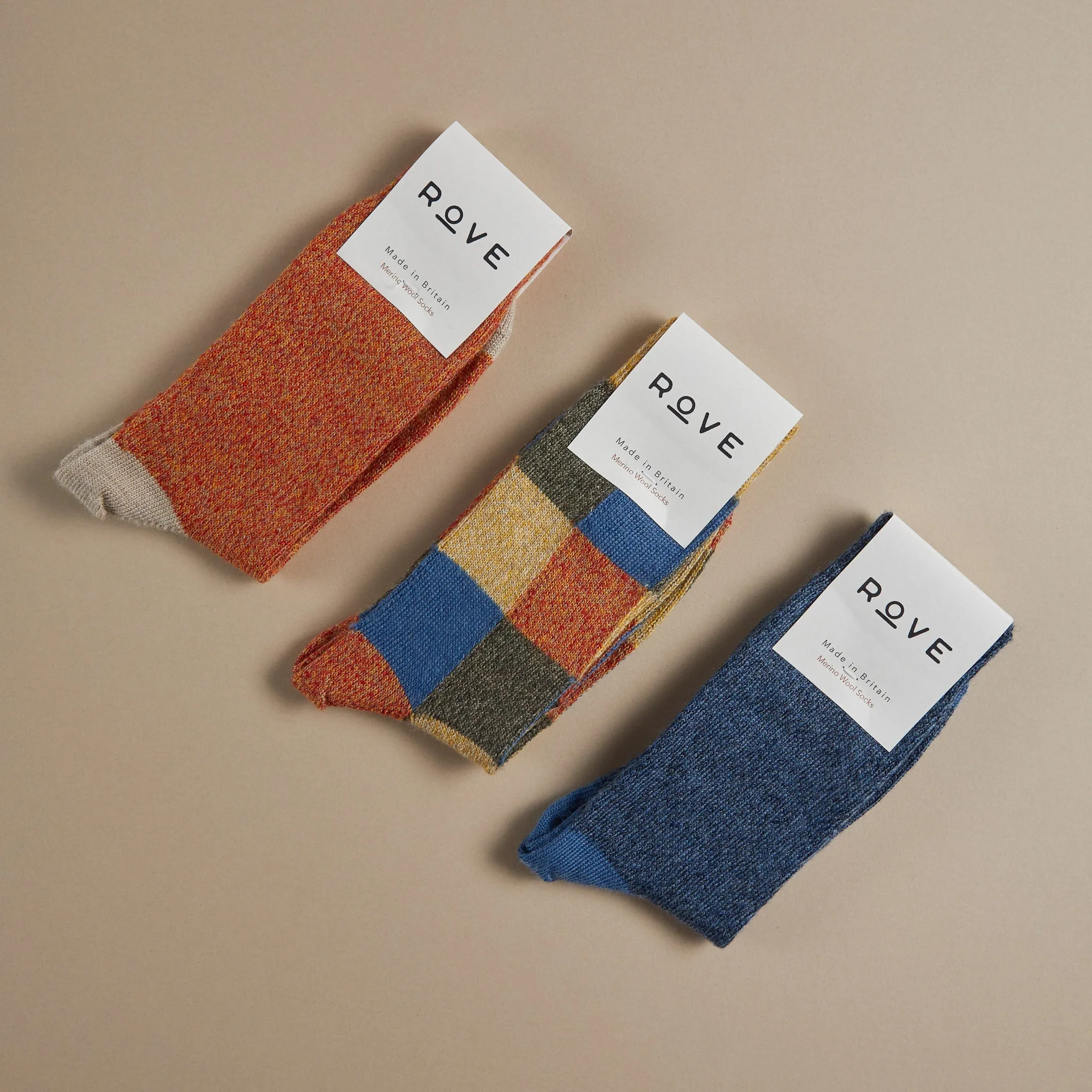 Fine Merino Wool Socks - Blue