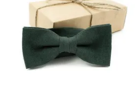 Forest Green Bow Tie Mens green Bow Tie Solid Dark Green Bow Tie