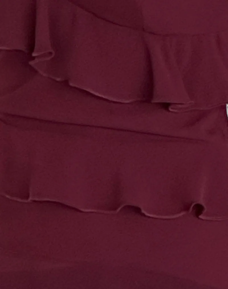 Irani Top in Ruby Wine