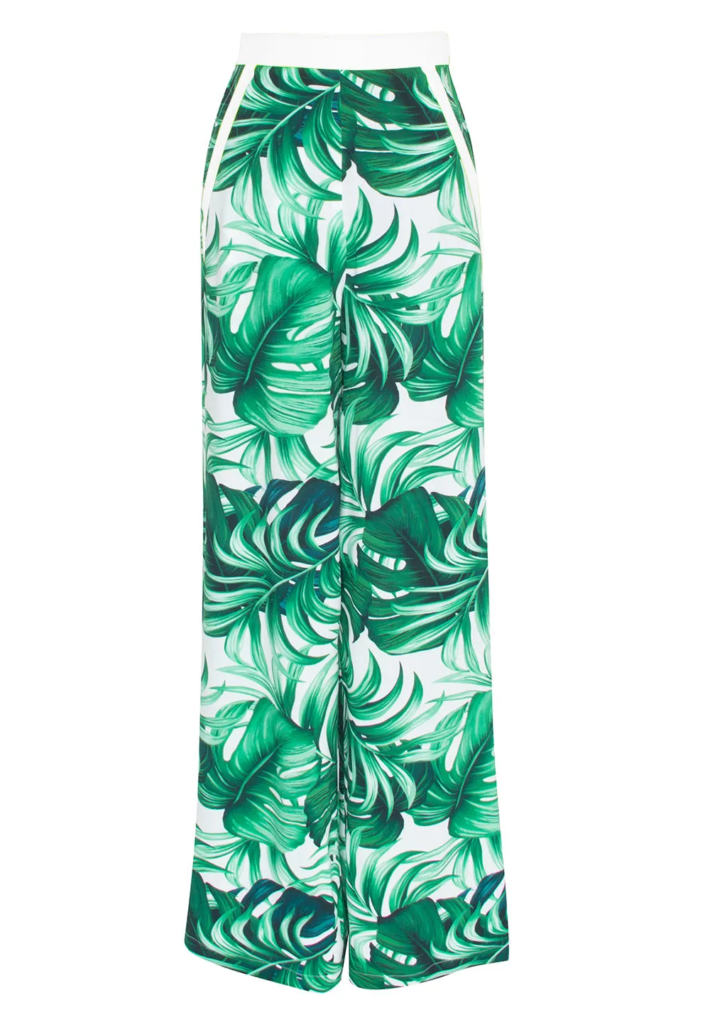 Jungle - Monstera White / Green Pants (Off-White)