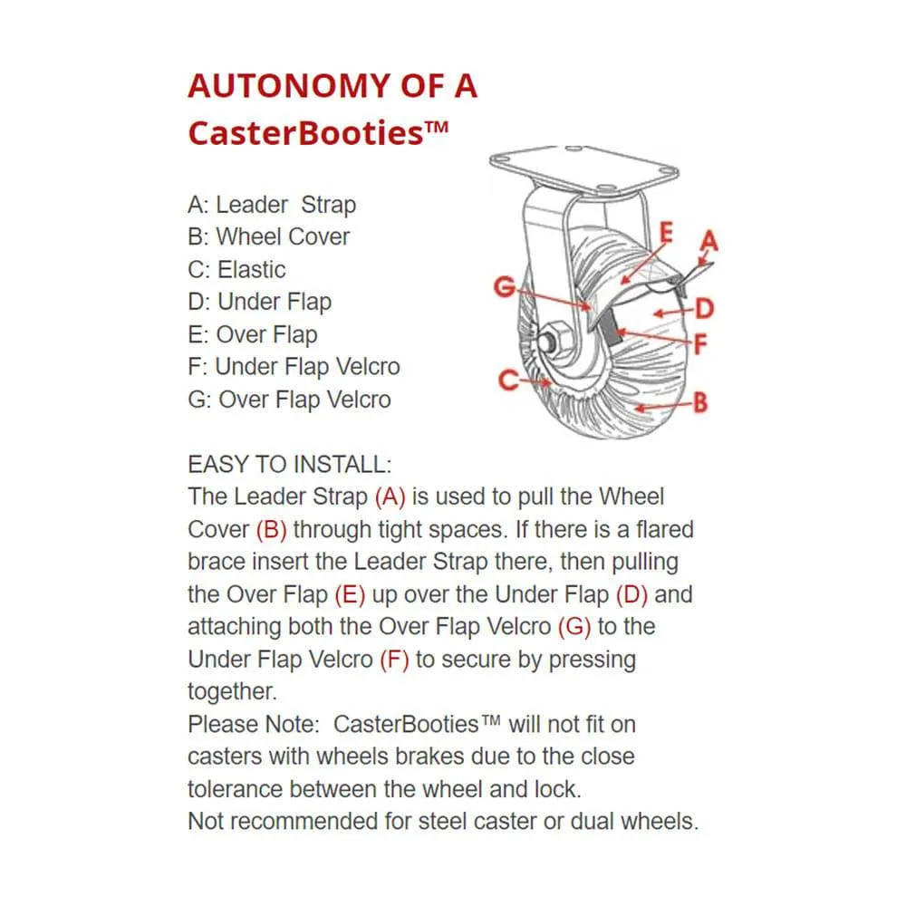 Lightweight Caster Booties (1 Dozen)