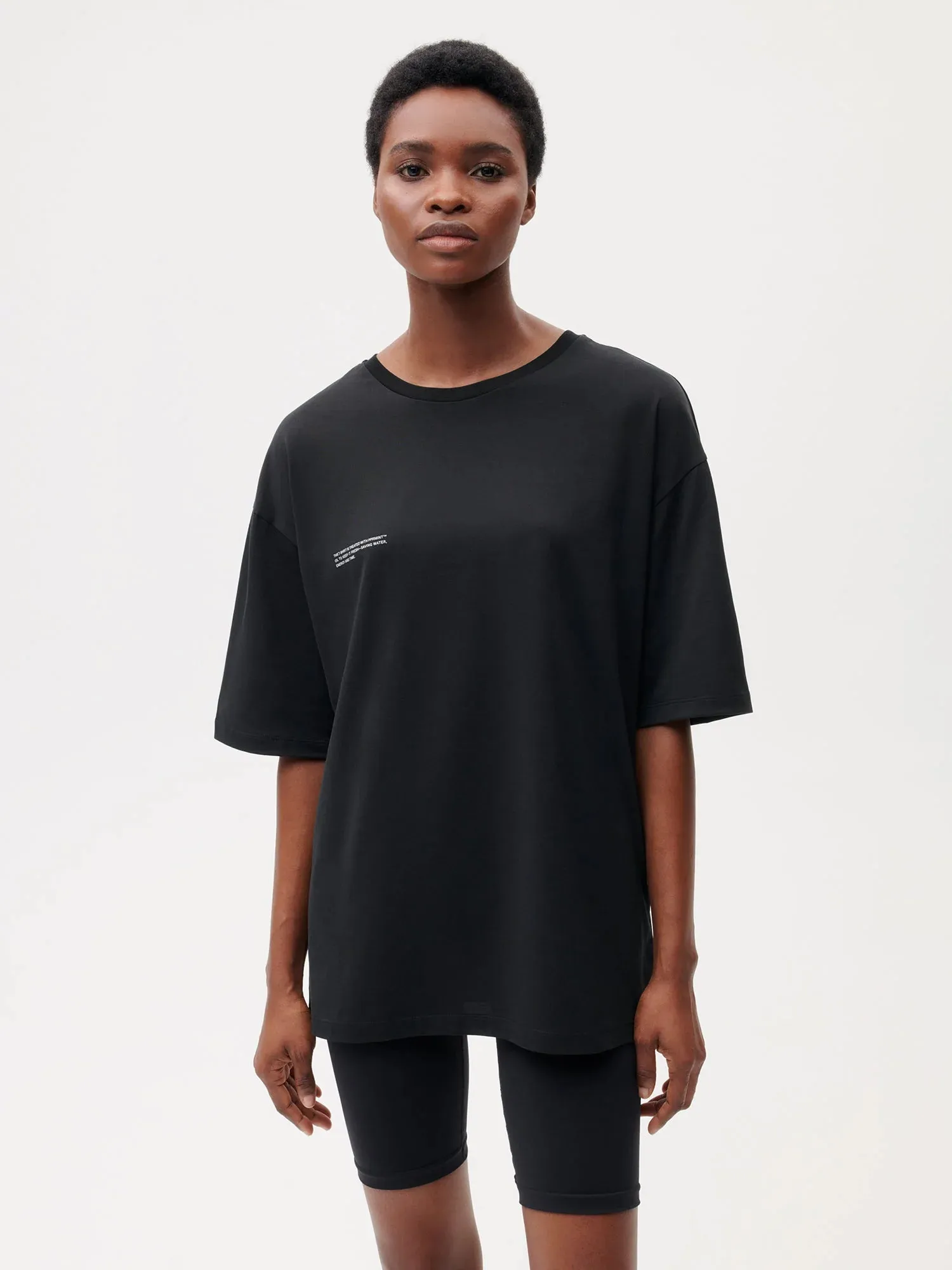 Organic Cotton Lightweight Skater T-shirt—black