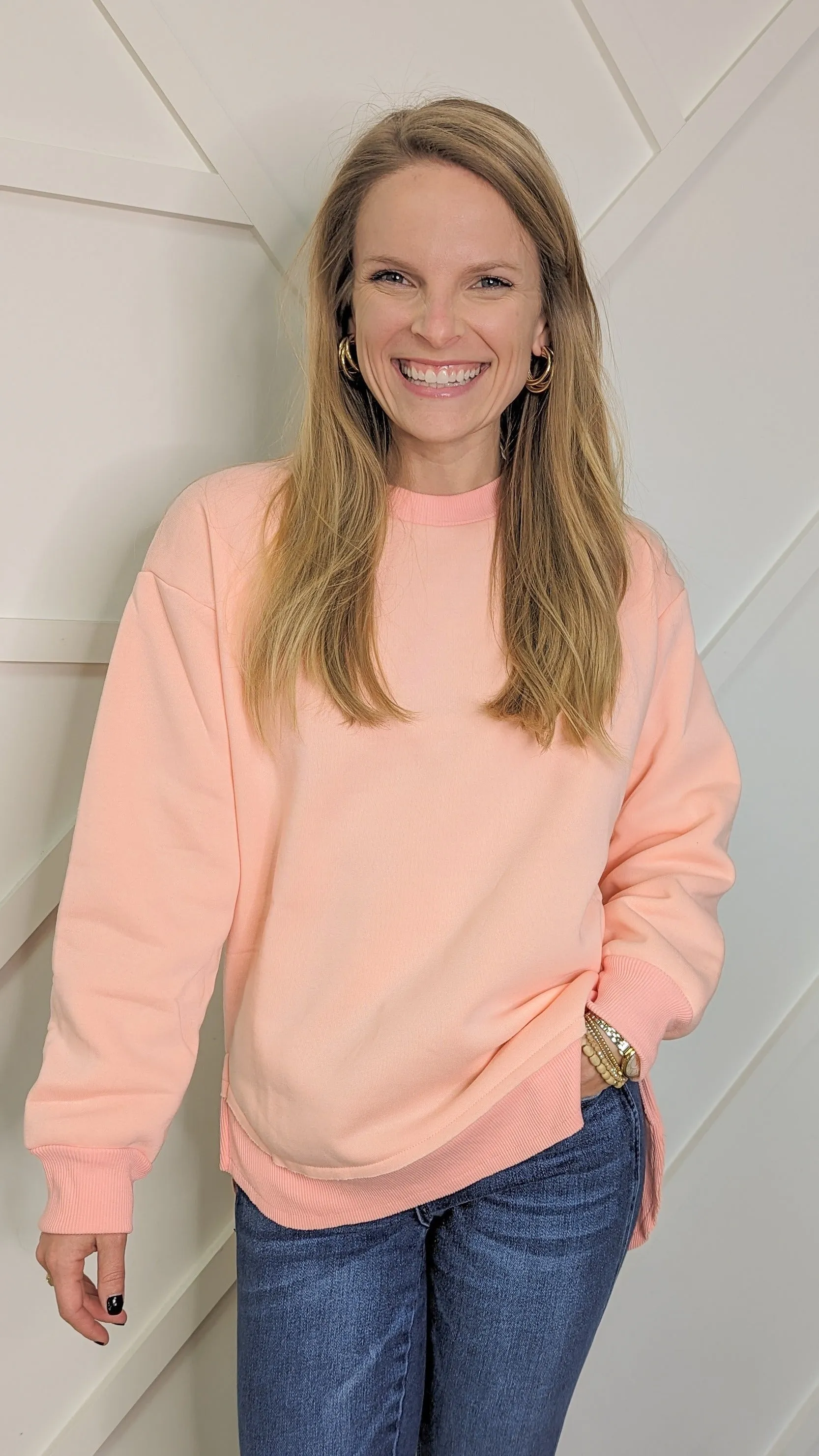 Pink Fleece Sweatshirt