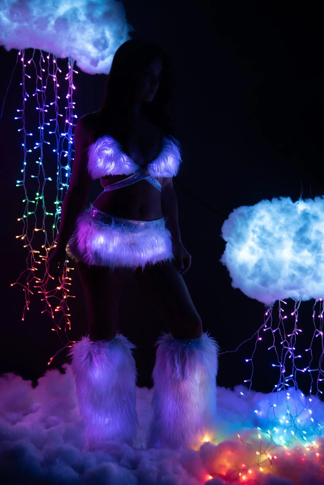 Rave FF429 - Faux Fur Light-Up Legwarmers - J. Valentine