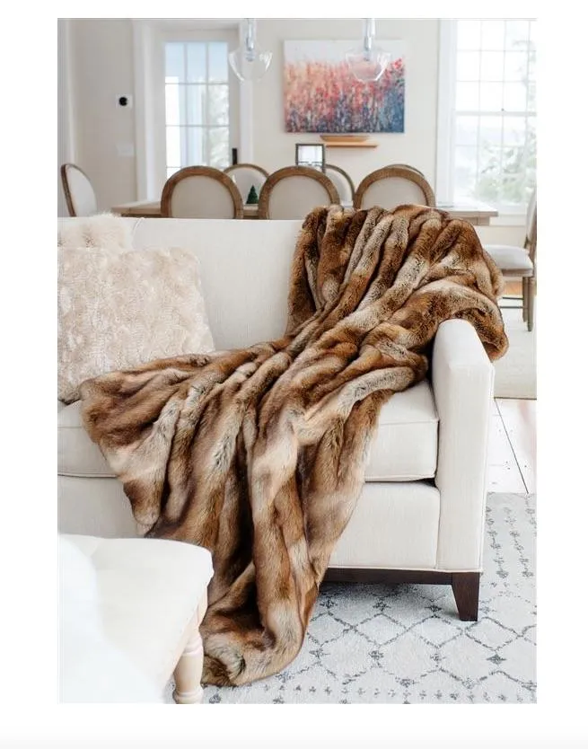 Signature Series Fisher Faux Fur Throw by Fabulous Furs