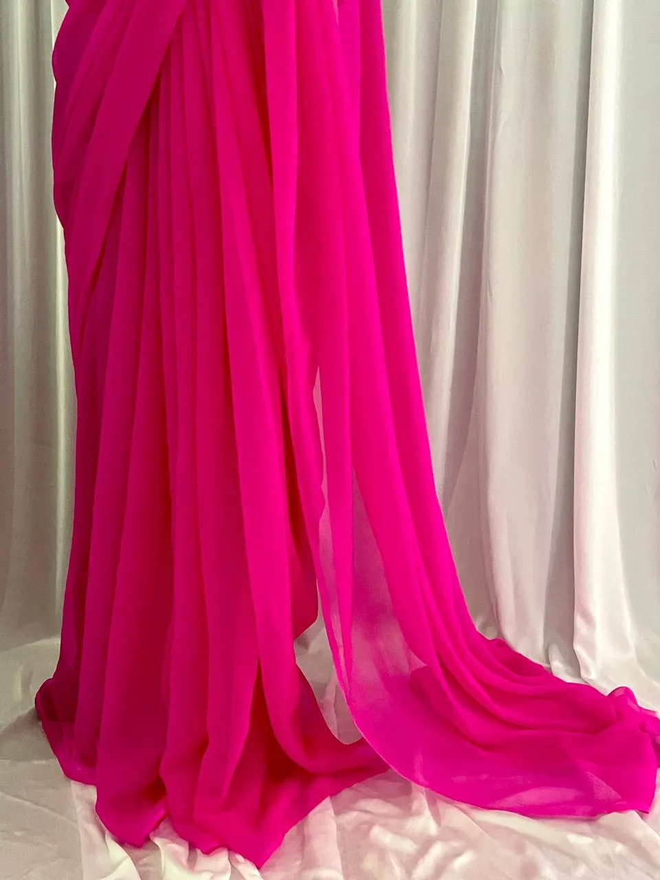 Solid Pure Chiffon: Hot Pink