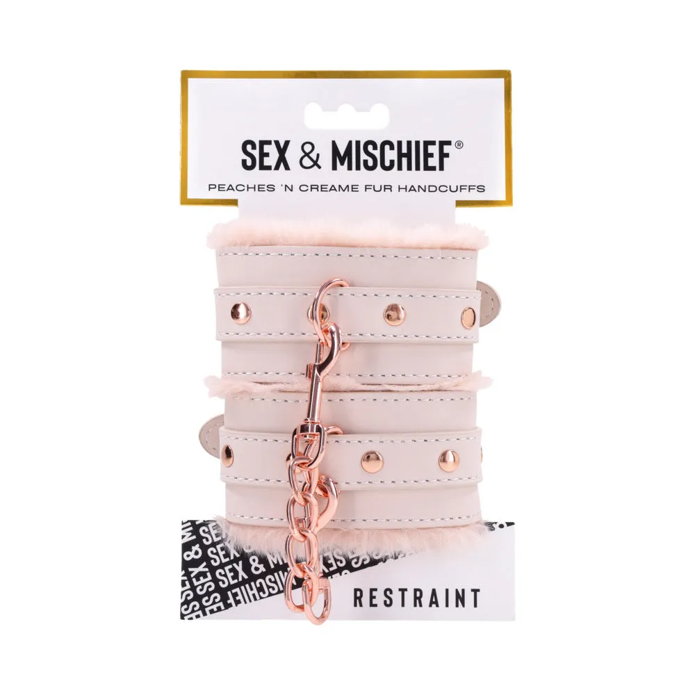 Sportsheets Sex & Mischief Peaches 'n CreaMe Fur Handcuffs