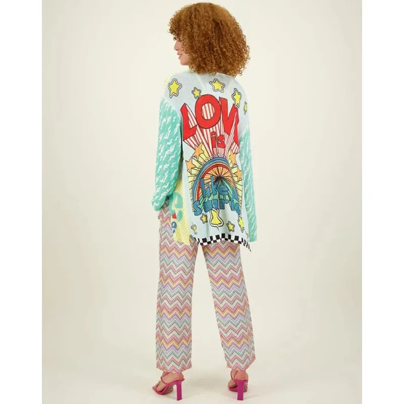 Victoria Love Linen Printed Cardigan