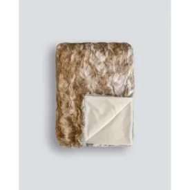 Vintage Squirrel Fawn Throw (Faux Fur)